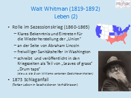 Walt Whitman (1819-1892)
 Leben (2)
