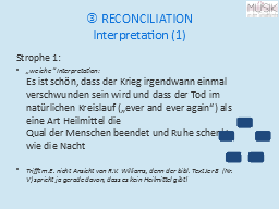  RECONCILIATION
Interpretation (1)