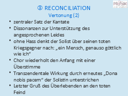  RECONCILIATION
Vertonung (2)