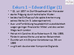 Exkurs 1 – Edward Elgar (1)