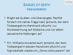 ANGEL OF DEATH
Interpretation