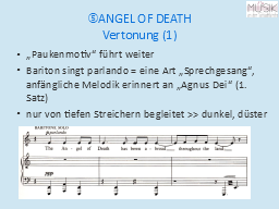 ANGEL OF DEATH
Vertonung (1)