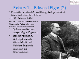 Exkurs 1 – Edward Elgar (2)