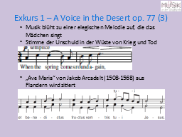 Exkurs 1 – A Voice in the Desert op. 77 (3)
